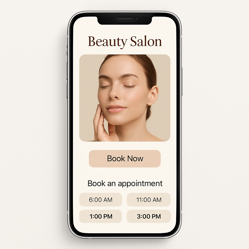Mobile booking landing page funnel built by Vietgrow